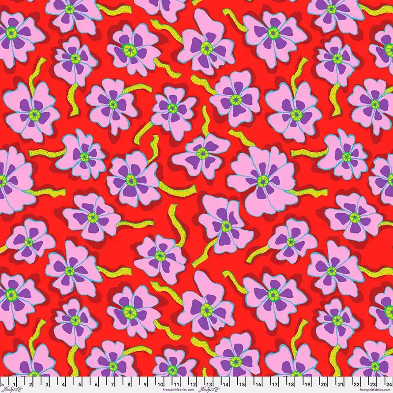 Kaffe Fassett Collective Red Camo Flower Yardage | SKU# PWBM088-RED Discount