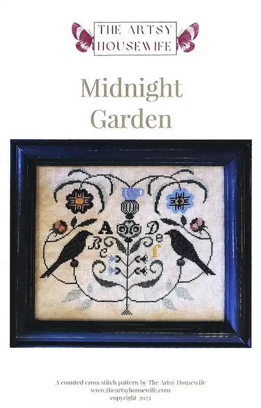 Midnight Garden Cross Stitch Pattern | The Artsy Housewife Buy Online