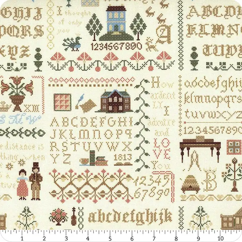 Discount Jane Austen at Home: Pride & Prejudice Multi Meryton Yardage | SKU# C13786-MULTI
