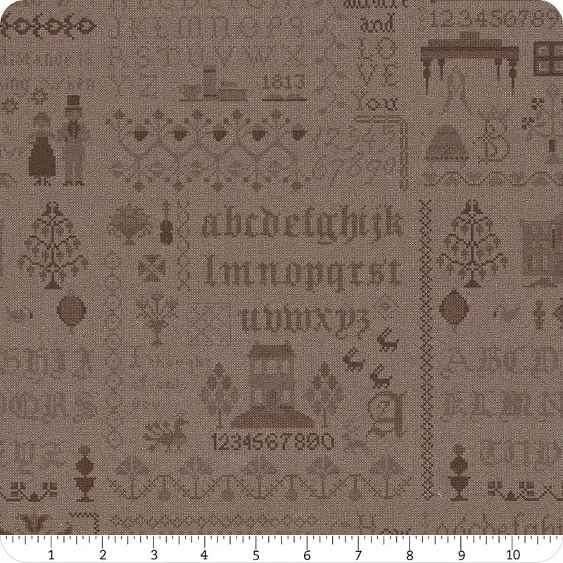 Jane Austen at Home: Pride & Prejudice Smoke Meryton Yardage | SKU# C13786-SMOKE Top Pick