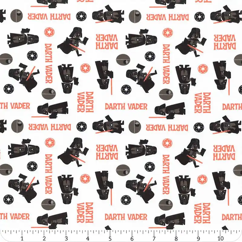 Star Wars Vader Spotlight White Mid-Century Sith Lord Yardage | SKU# 73011416-1 Super Sale