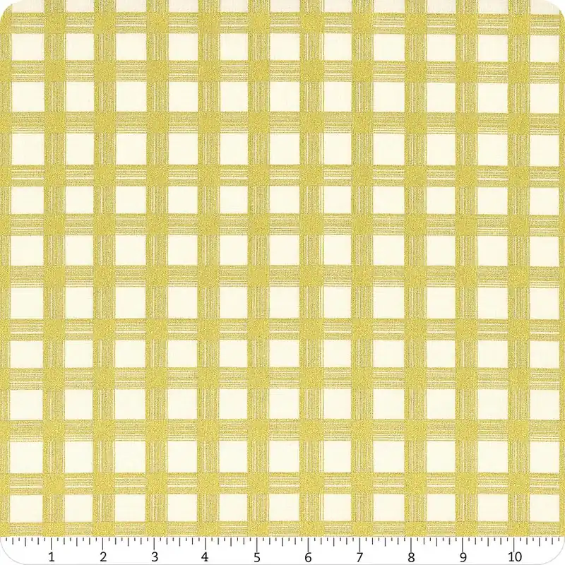 Hester & Cook Monthly Placemats Gold Sparkle Gingham Background Yardage | SKU# SC13944-GOLD Order Now