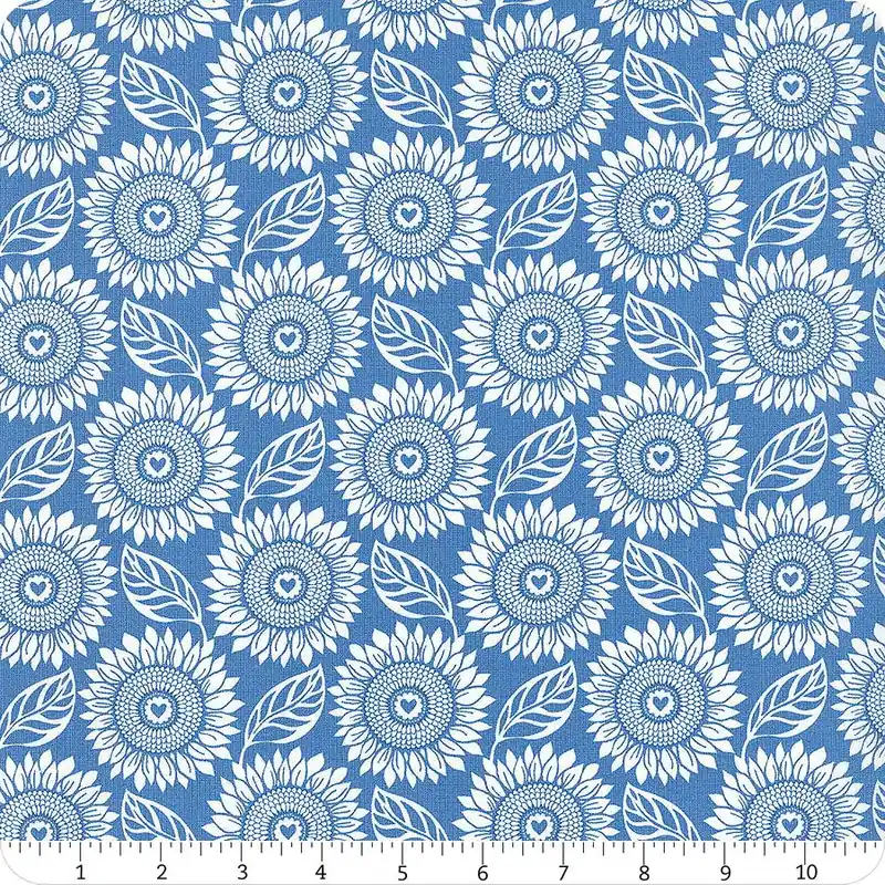 Same Day Shipping Sunflowers In My Heart Lake Tournesol Yardage | SKU# 27321-17