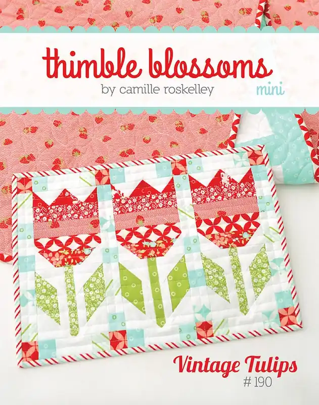 Hot Deal Vintage Tulips Mini Quilt Pattern | Thimble Blossoms #TB-190
