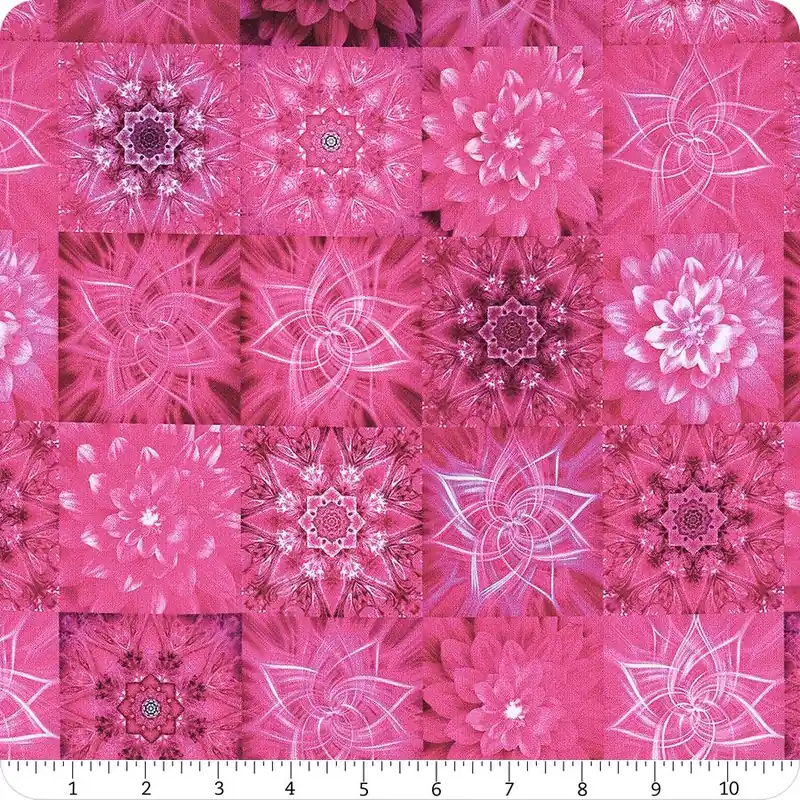 Dream Big Tiles Digitally Printed Magenta Yardage | SKU# V5254-72 Price Cut