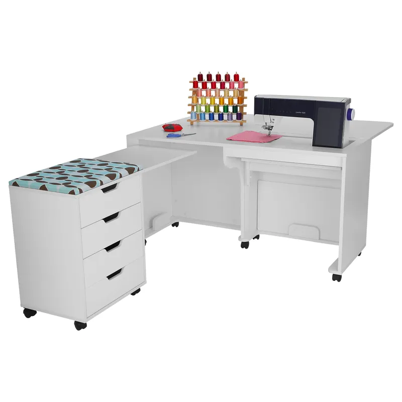 Ash White Laverne & Shirley Sewing Cabinet | Arrow Sewing Furniture #451 Weekend Sale