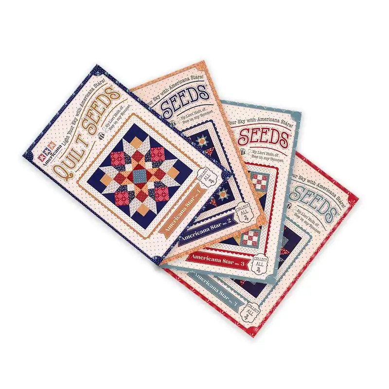 Instant Buy Complete Americana Quilt Seeds Americana Stars Quilt Pattern Set | Lori Holt of Bee in my Bonnet
