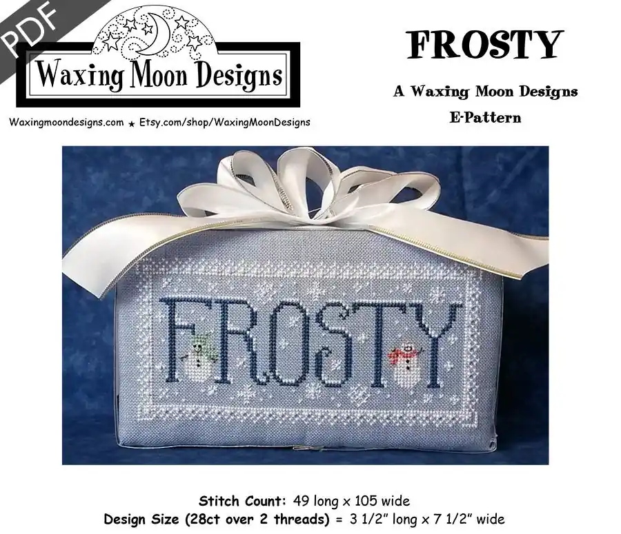 Fan Favorite Frosty Downloadable PDF Cross Stitch Pattern | Waxing Moon Designs
