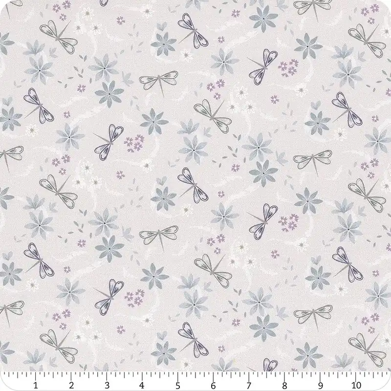 Price Cut The Water Garden Pale Truffle Dragonfly Gala Yardage | SKU# CC38-1