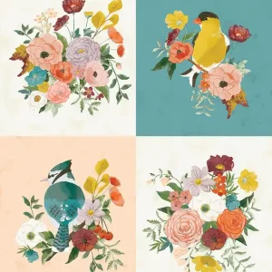 Winged Medley Birds Quilt Panel | SKU# P15918-PANEL Holiday Sale