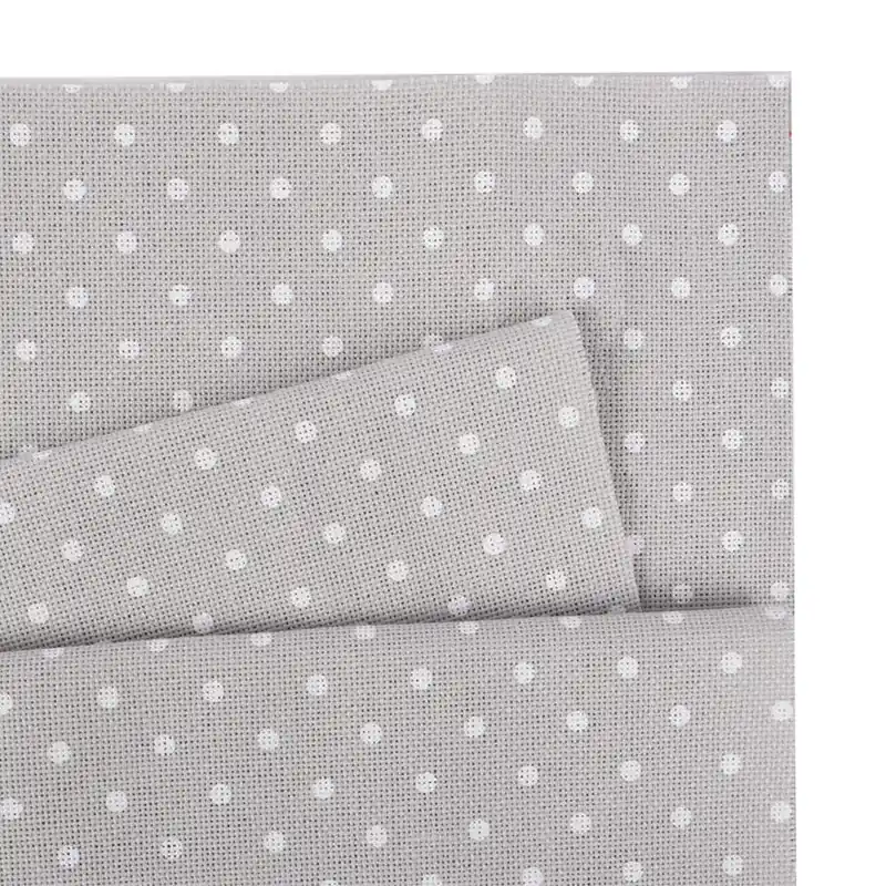 White Petit Point on Grey 32 Count Lugana 18" x 27" Cross Stitch Cloth | Zweigart #3984-7349 Bulk Order