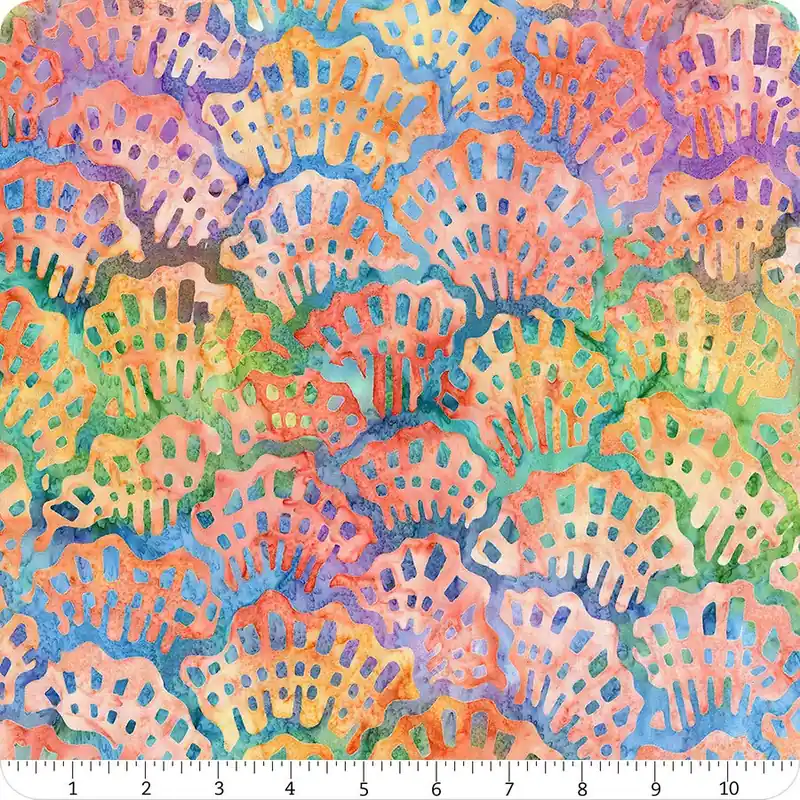 Worldwide Shipping Tutti Frutti Artisan Batiks Multi Scallops Yardage | SKU# 22826-205