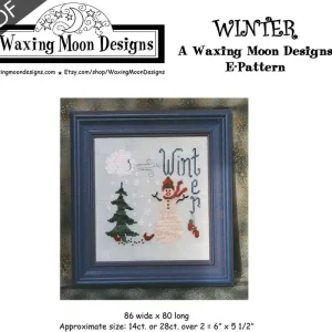 Winter Downloadable PDF Cross Stitch Pattern | Waxing Moon Designs Hot Deal