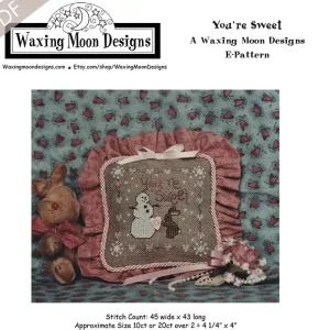 You’re Sweet Downloadable PDF Cross Stitch Pattern | Waxing Moon Designs Hot Deal