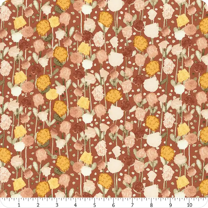 You Are My Sunshine Dark Rose Abstract Garden Yardage | SKU# 1468-28 Limited Edition