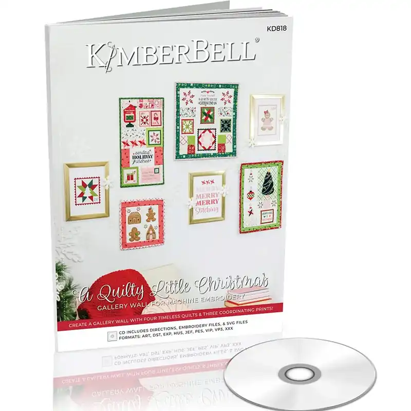 Special Discount A Quilty Little Christmas Quilt Machine Embroidery Project Booklet | Kimberbell #KD818