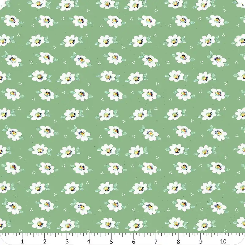 Always in Season Green Lazy Daisy Yardage | SKU# C15107-GREEN Super Sale