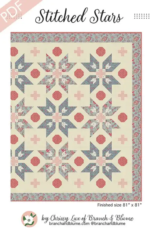 Stitched Stars Quilt Downloadable PDF Quilt Pattern | Branch & Blume Buy Online