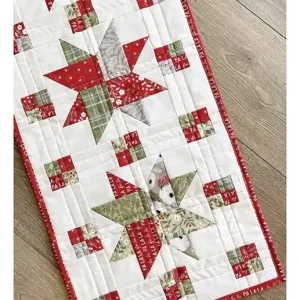 Woven Stars Table Runner Downloadable PDF Pattern | Branch & Blume Get Yours