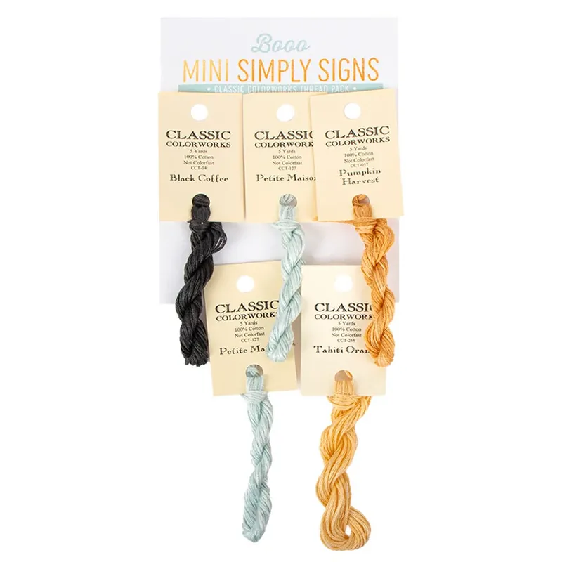 Booo Mini Simply Signs Classic Colorworks Thread Pack | Classic Colorworks Big Sale