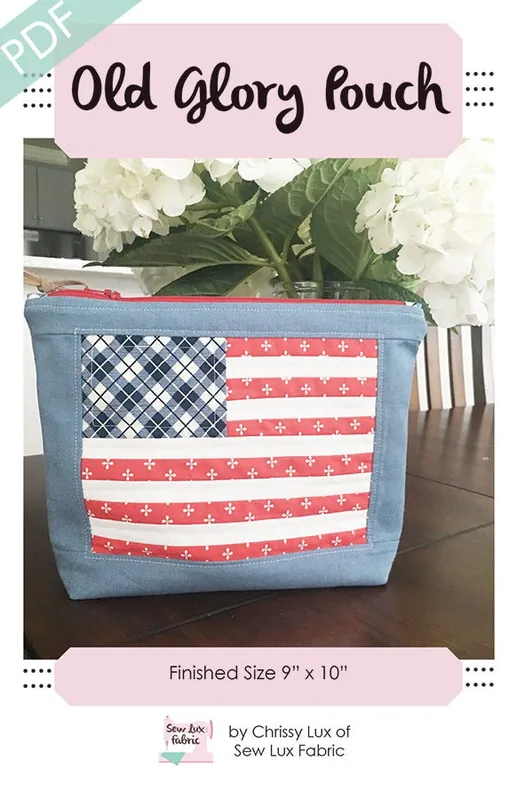 One Day Deal Old Glory Pouch Downloadable PDF Sewing Pattern | Sew Lux Fabric