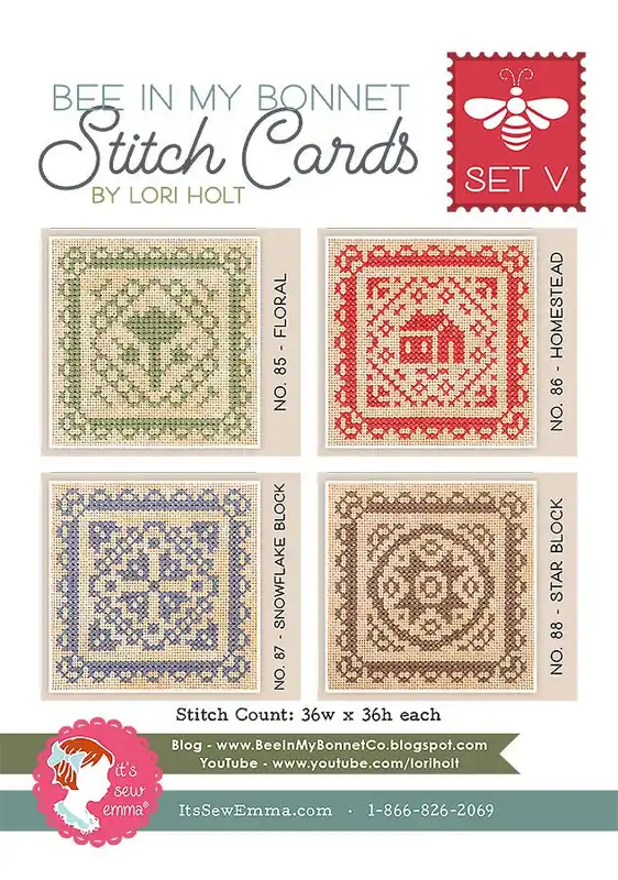 Bee in My Bonnet Stitch Cards Set V | Lori Holt of Bee in my Bonnet #ISE-4059 Buy Online