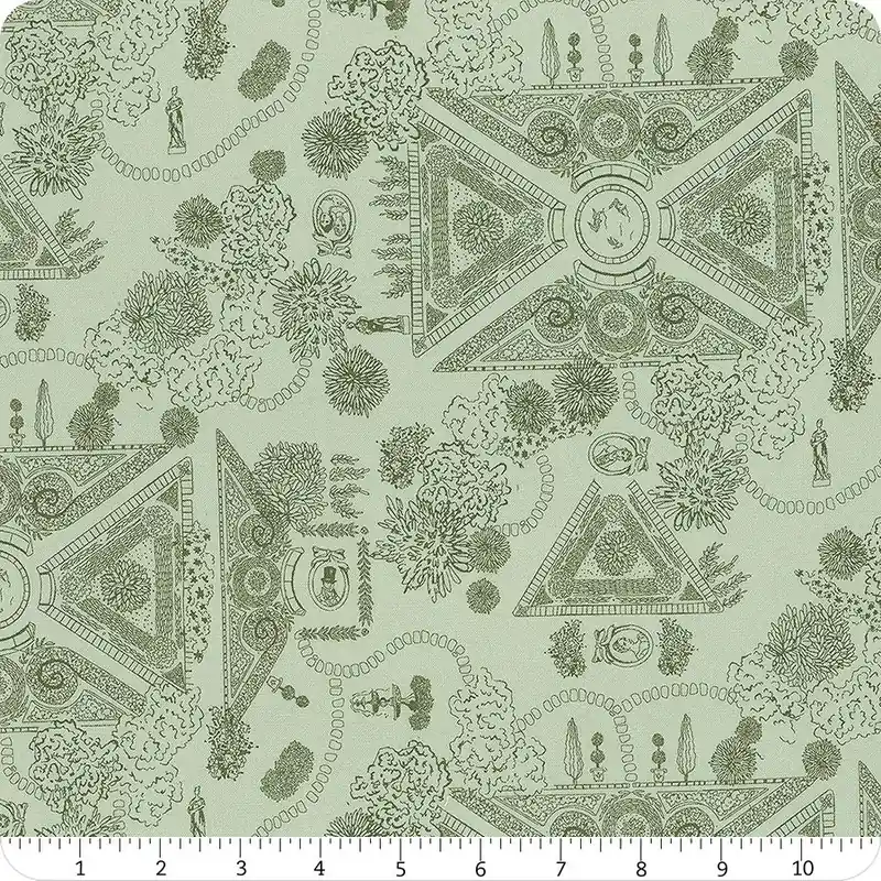 Holiday Sale Jane Austen at Home: Mansfield Park Mint Landscape Yardage | SKU# C15205-MINT