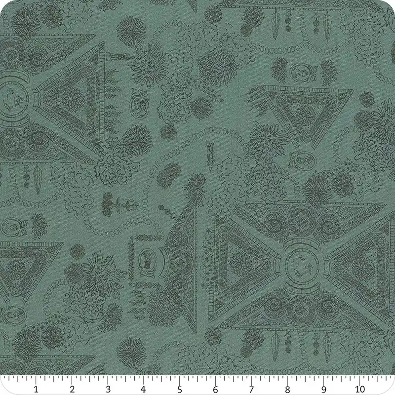 Time-Limited Jane Austen at Home: Mansfield Park Green Landscape Yardage | SKU# C15205-GREEN