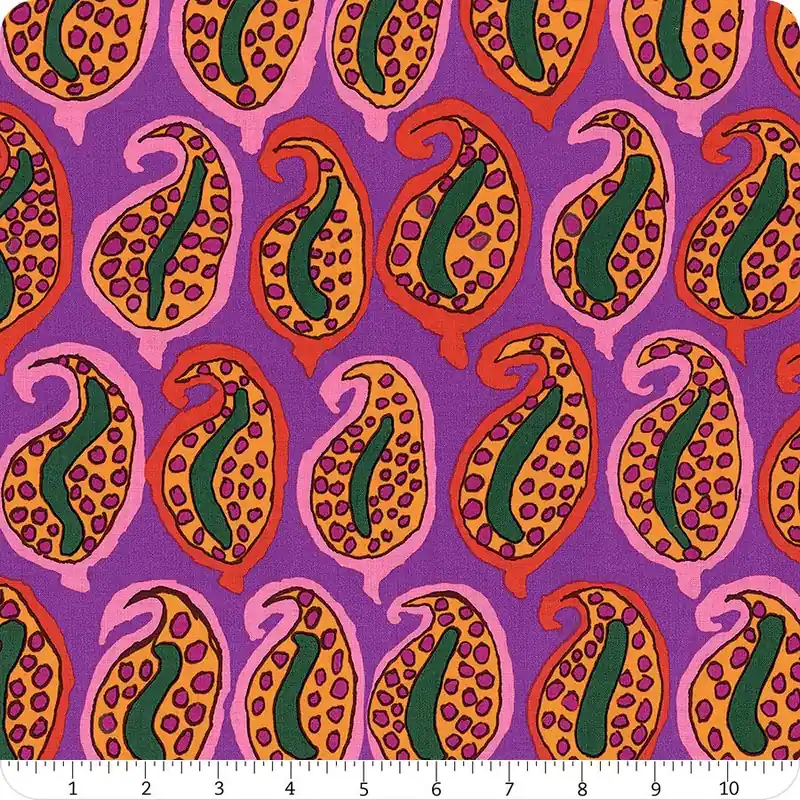 Kaffe Fassett Collective Purple Pasha Paisley Yardage | SKU# PWBM096-PURPLE Best Price