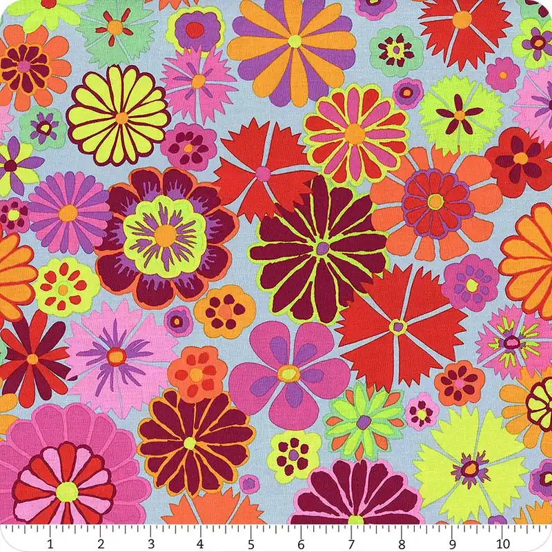 Limited Offer Kaffe Fassett Collective Pink Folk Flower Yardage | SKU# PWGP204-PINK