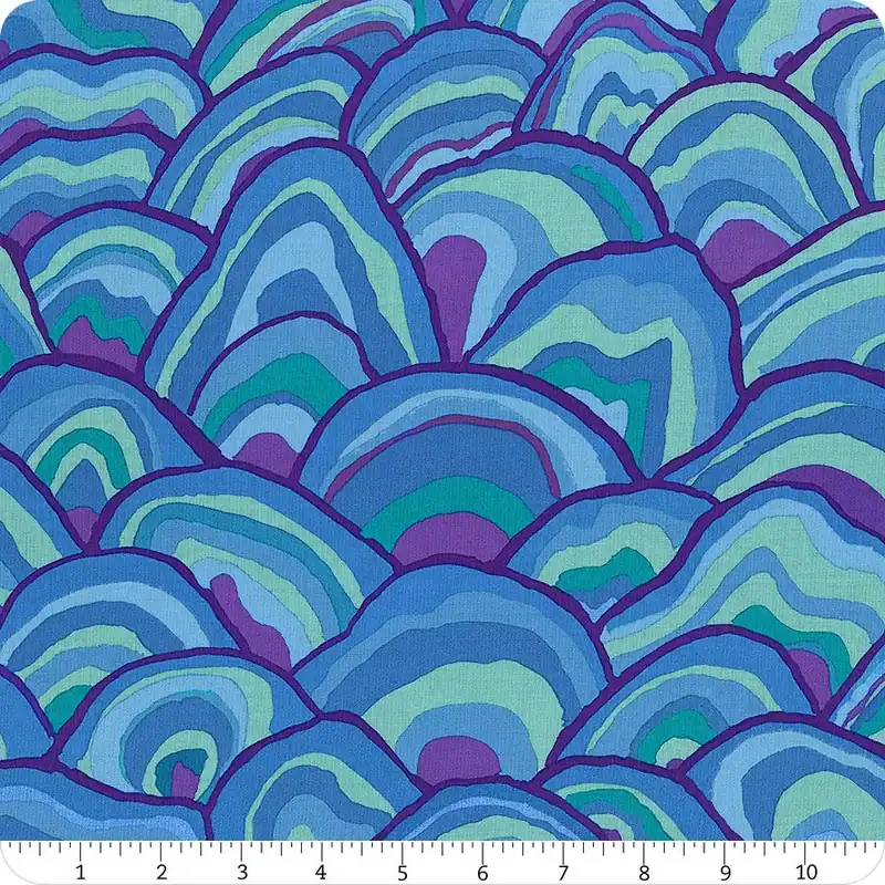 Kaffe Fassett Collective Blue Wobble Yardage | SKU# PWBM092-BLUE Low Price