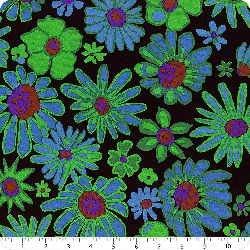 Shop Now Kaffe Fassett Collective Black Bloomers Yardage | SKU# PWBM093-BLACK