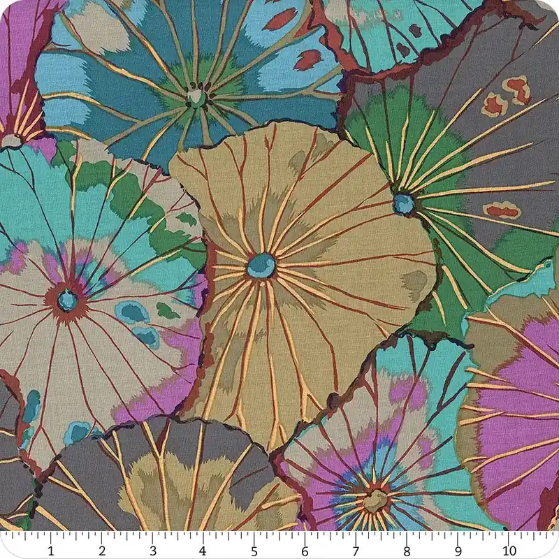 Kaffe Fassett Collective Grey Lotus Leaf Yardage | SKU# PWGP029-GREY Big Sale