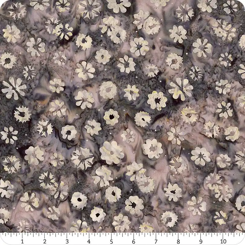 At Dusk Batiks Mauve Taupe Mixed Flowers Yardage | SKU# 83124-33 Limited Edition