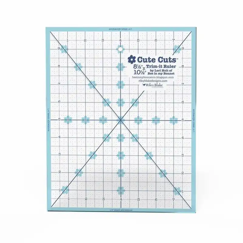 Lori Holt Cute Cuts Trim It 8.5" x 10.5" Ruler | Lori Holt of Bee in My Bonnet #STTI-42331 Handmade