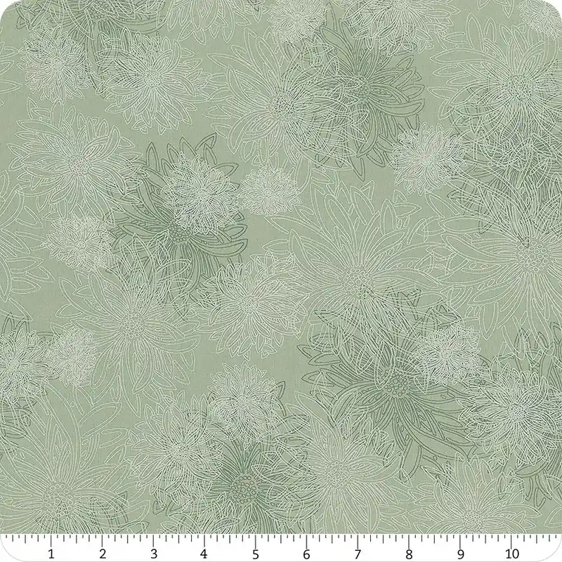 Floral Elements Jadeite Yardage | SKU# FE-555 One Day Deal