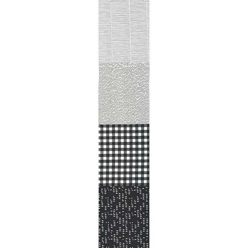 Money Back Guarantee Celebrating 50 Years of Moda Black and White Four in One Blender Print Yardage | SKU# 33800-12