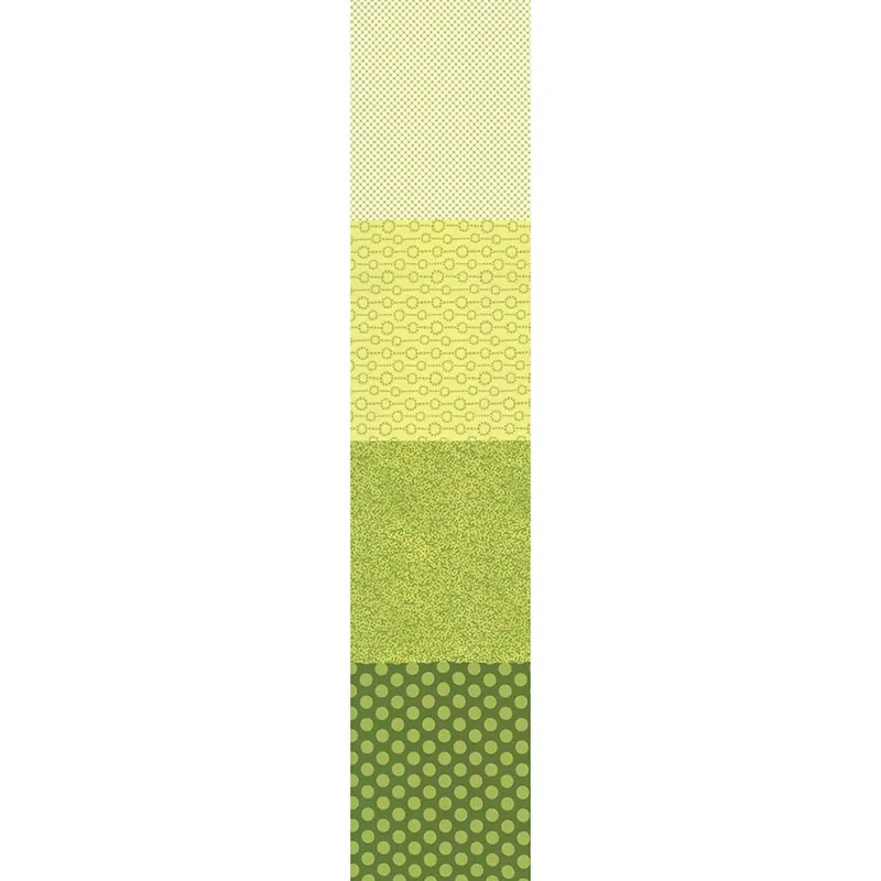 One Day Deal Celebrating 50 Years of Moda Green Four in One Blender Print Yardage | SKU# 33800-17