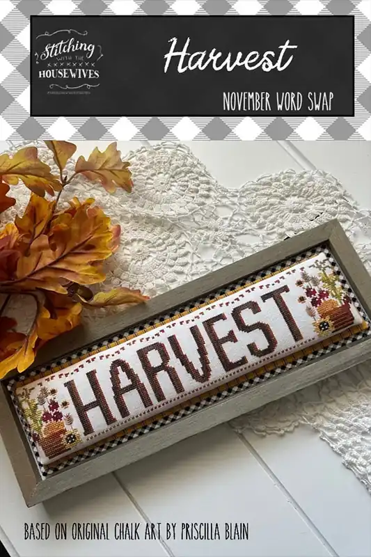 Harvest November Word Swap Cross Stitch Pattern | Stitching with the Housewives Get Yours