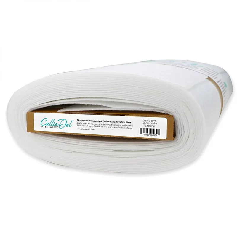 Callie Del 20" x 10 Yard Bolt Non-Woven Poly Heavyweight Fusible Extra Firm Stabilizer | Callie Del Interfacing #CD110F Worldwide Shipping