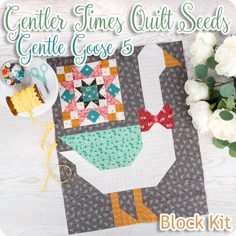 Gentler Times Quilt Seeds Gentle Goose 5 Block Kit | Featuring Gentler Times by Lori Holt Original