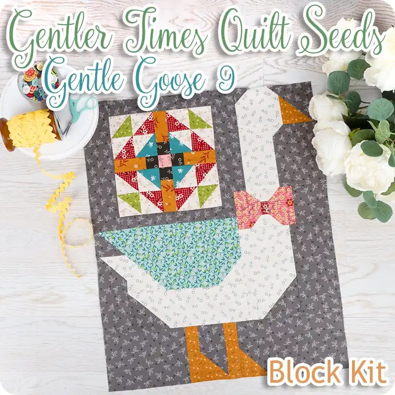 Gentler Times Quilt Seeds Gentle Goose 9 Block Kit | Featuring Gentler Times by Lori Holt Top Rated