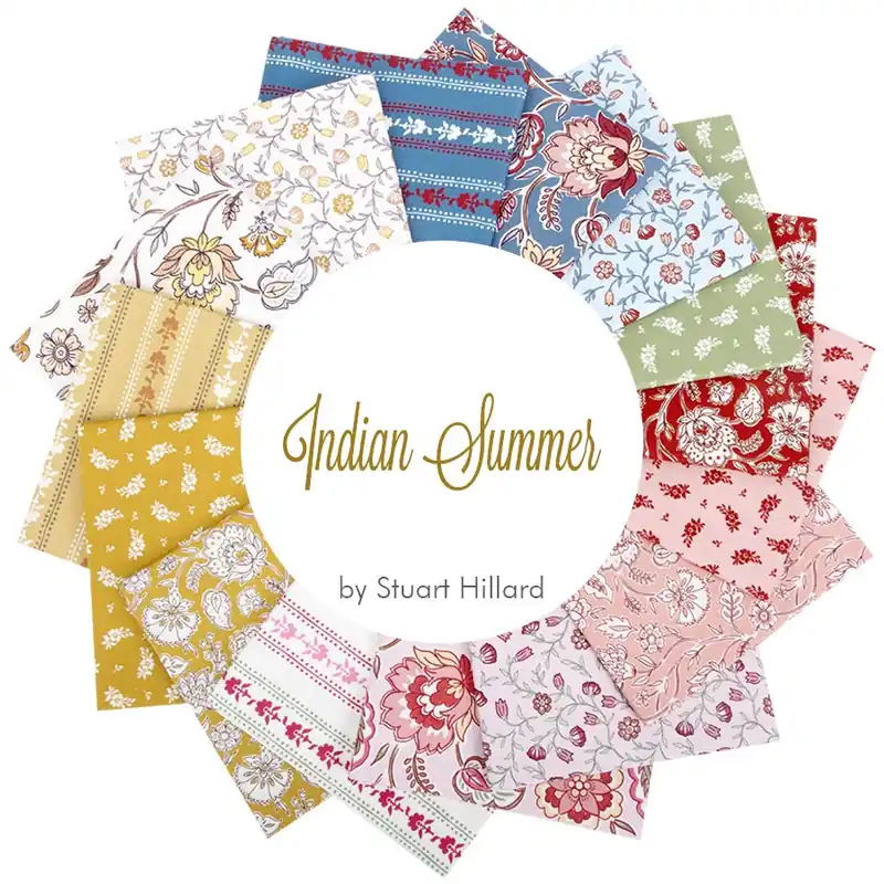 Indian Summer Fat Quarter Bundle | Stuart Hillard for Lewis & Irene Fabrics Crafted