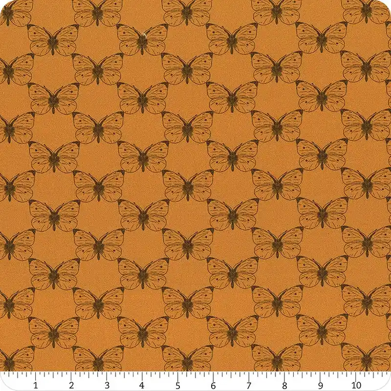 In Demand Bee Haven Caramel Etched Cabbage Butterfly Yardage | SKU# 16415-35