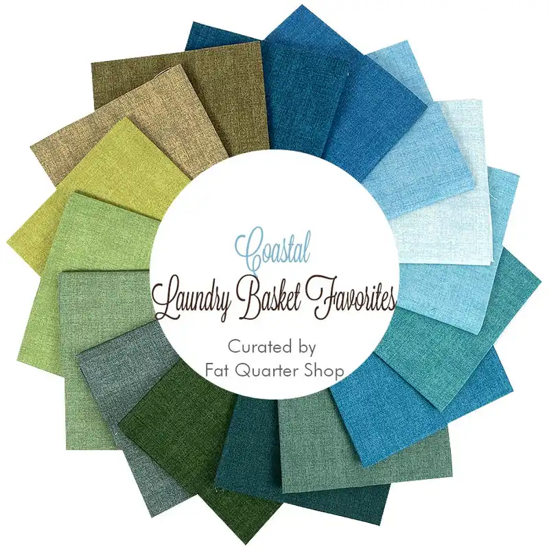 Luxury Coastal Laundry Basket Favorites Fat Quarter Bundle | Curated by Fat Quarter Shop for Andover Fabrics