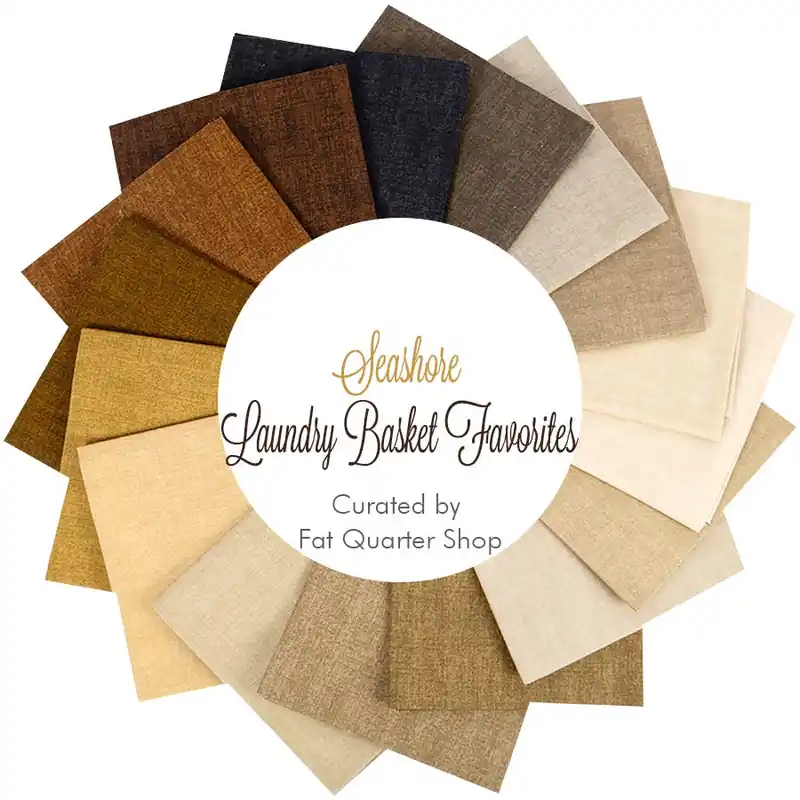 Instant Buy Seashore Laundry Basket Favorites Fat Quarter Bundle | Curated by Fat Quarter Shop for Andover Fabrics