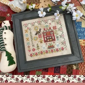 Winter Garden at Cranberry Manor Downloadable PDF Cross Stitch Pattern | Pansy Patch Quilts and Stitchery Get Yours