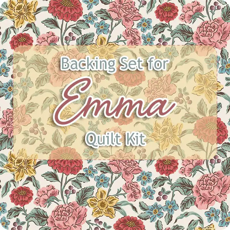 Worldwide Shipping Backing Set for Emma Quilt Kit | 7.125 yards of SKU# C16530-CREAM