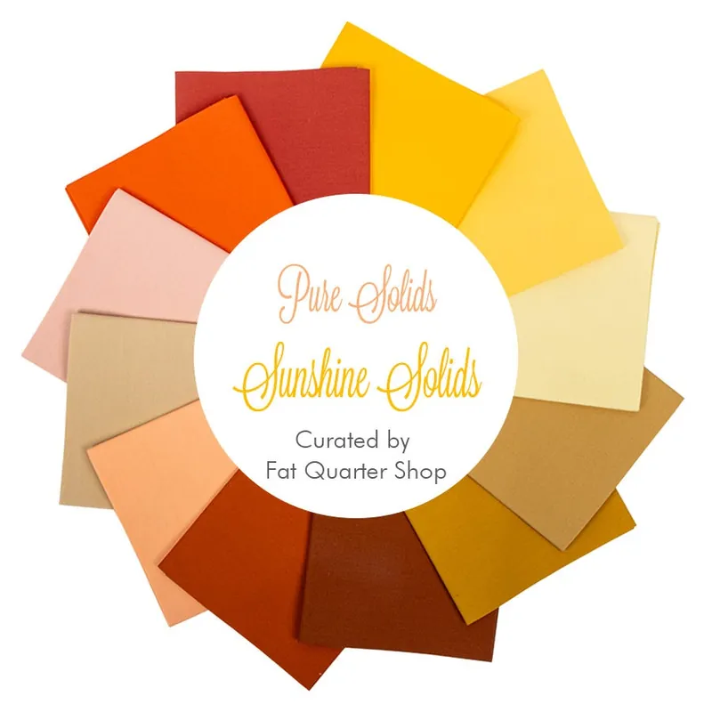 Wholesale Pure Solids Sunshine Solids Fat Quarter Bundle | Fat Quarter Shop Exclusive