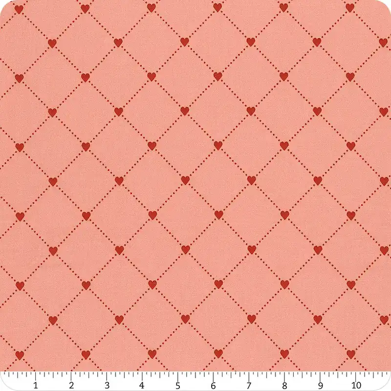 Money Back Guarantee Take Heart Pink Heart Cross Yardage | SKU# C15390-PINK